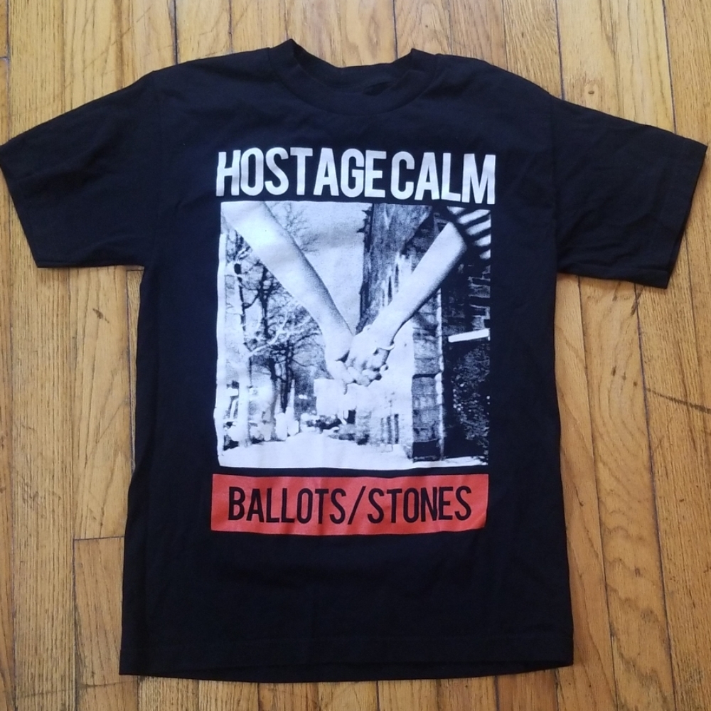 HOSTAGE CALM Pop Punk Band Tee Small